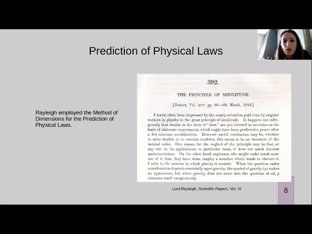 Vasiliki Christopoulou, NKUA, 
“From Dimensions to Physical Laws: Lord Rayleigh’s Dimensional Approach to Prediction”